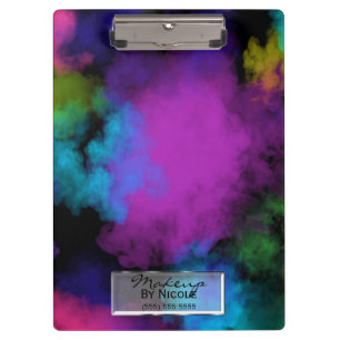 Colour Puffs  Gold Makeup Eyes Lashes Personalized Clipboard