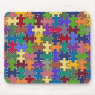 colour puzzle pieces mouse pad