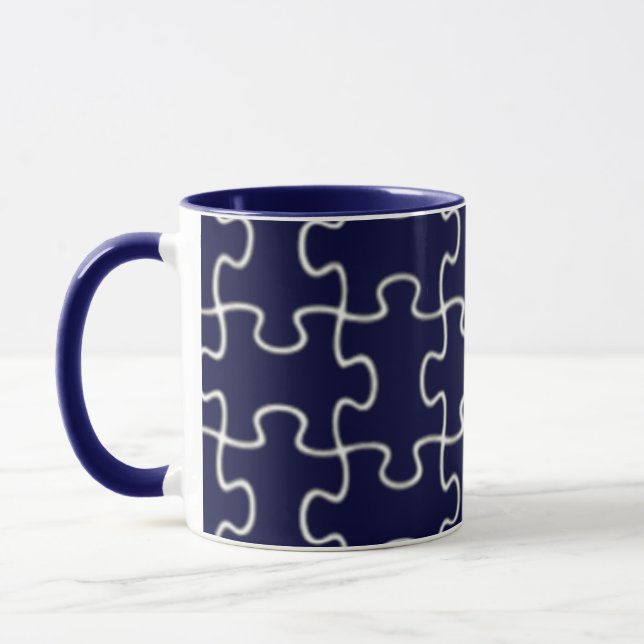 colour puzzle pieces mug (Left)