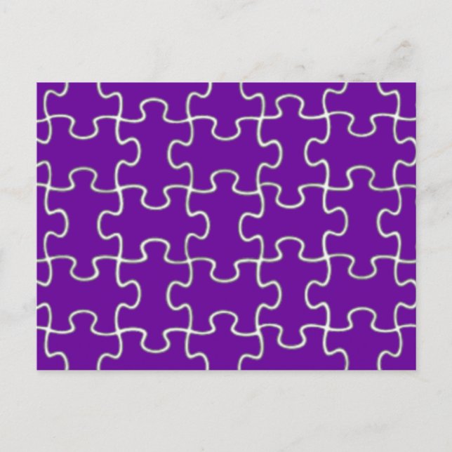colour puzzle pieces postcard (Front)