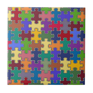 colour puzzle pieces tile