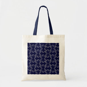 colour puzzle pieces tote bag
