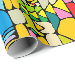 Colour puzzle wrapping paper