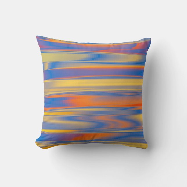 Colour Rainbow Abstract Art Throw Pillow (Front)