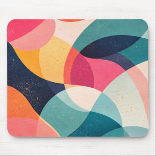 Colour Rhythm abstract waves Mouse Pad