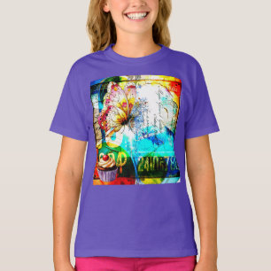 Colour Riot Retro Butterfly Collage T-Shirt