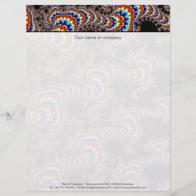 Colour Run - Fractal Art Letterhead (Front)