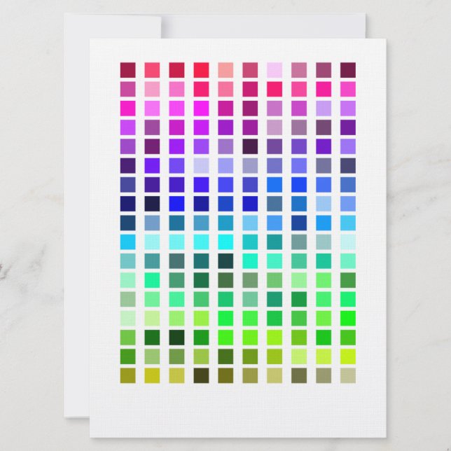 Colour Sample Invite5 Invitation (Front)