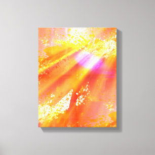 colour seamless art background yellow, orange canvas print