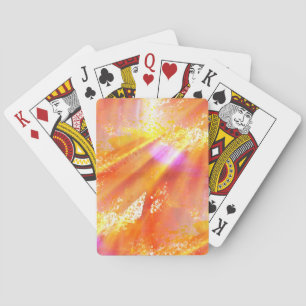 colour seamless art background yellow, orange playing cards