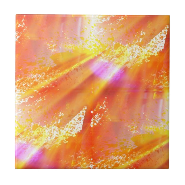 colour seamless art background yellow, orange tile (Front)