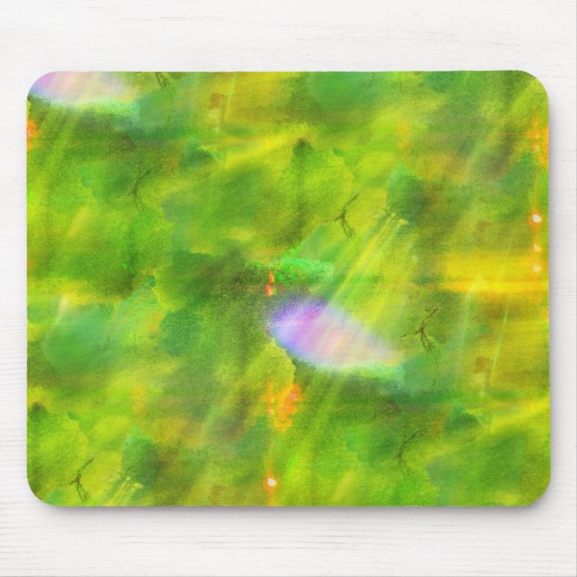 colour seamless background green, yellow mouse pad (Front)