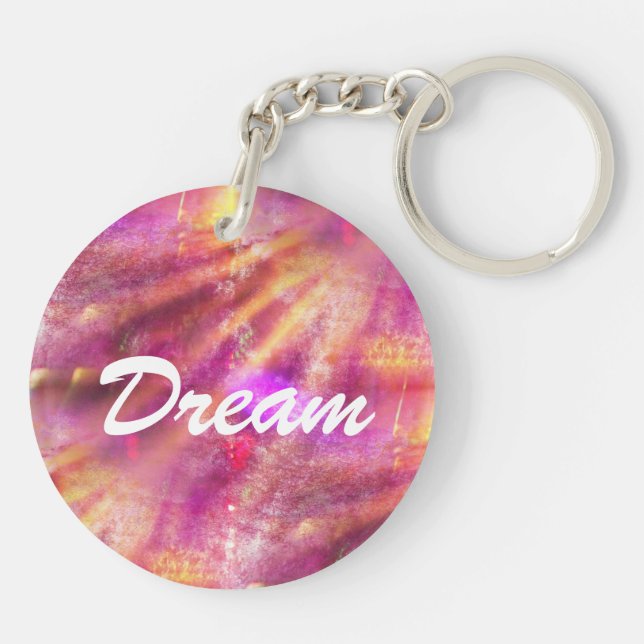 colour seamless background purple, pink keychain (Back)