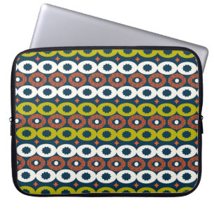 Colour seamless pattern with oval shapes in Africa Laptop Sleeve
