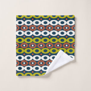 Colour seamless pattern with oval shapes in Africa Wash Cloth