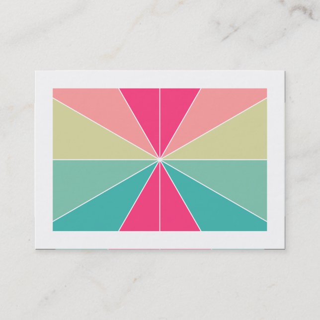 Colour Segments 01 (Bordered) Business Card (Front)