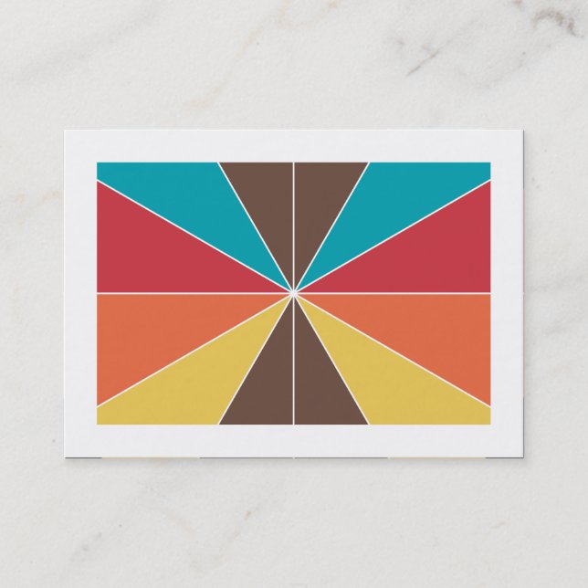 Colour Segments 05 (Bordered) Business Card (Front)