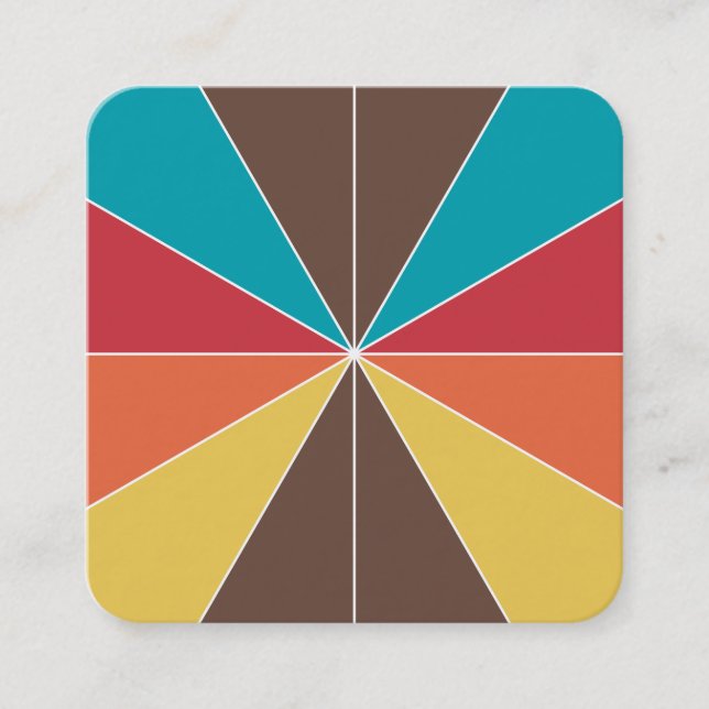 Colour Segments 05 Square Business Card (Front)