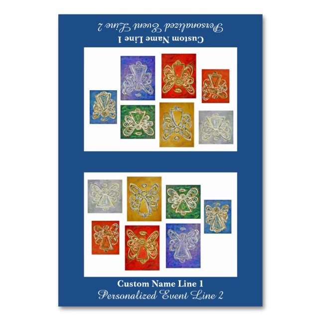 Colour Series Inspirational Angel Custom Table Ten Table Number (Front)