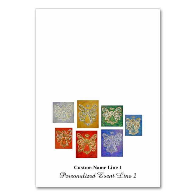 Colour Series Inspirational Angel Table Tent Cards (Front)