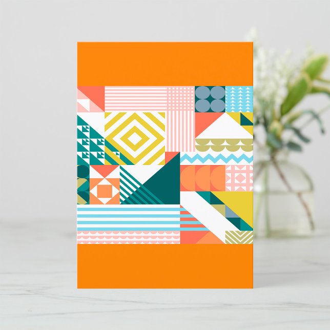 Colour Shapely Pattern Invitation (Creator Uploaded)