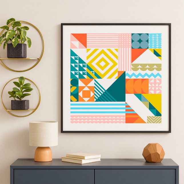 Colour Shapely Pattern Poster (Creator Uploaded)