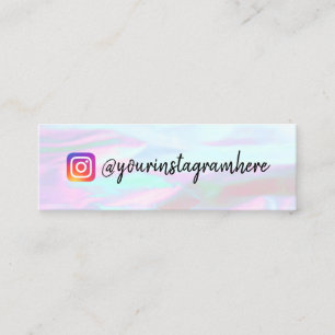 Colour Shift Holographic Mini Business Card