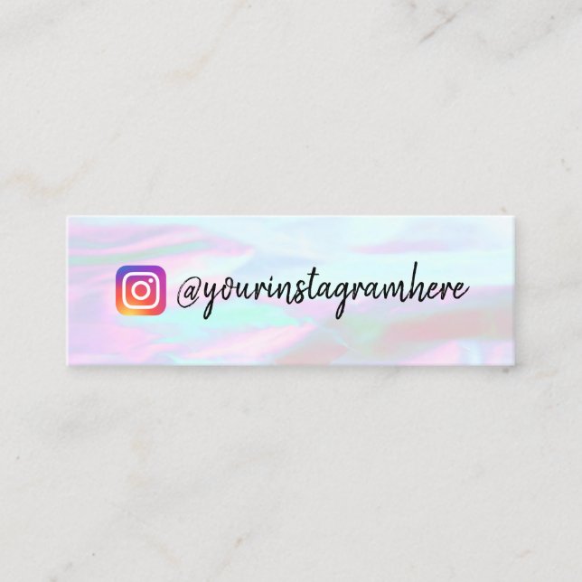 Colour Shift Holographic Mini Business Card (Front)