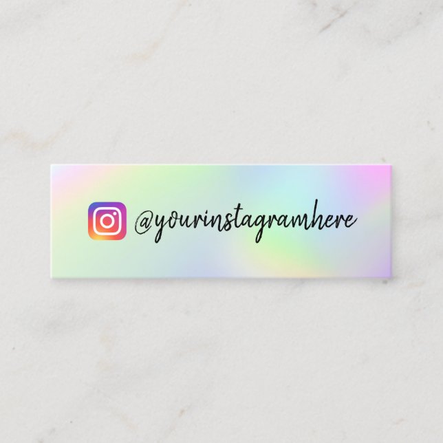 Colour Shift Holographic Mini Business Card (Front)