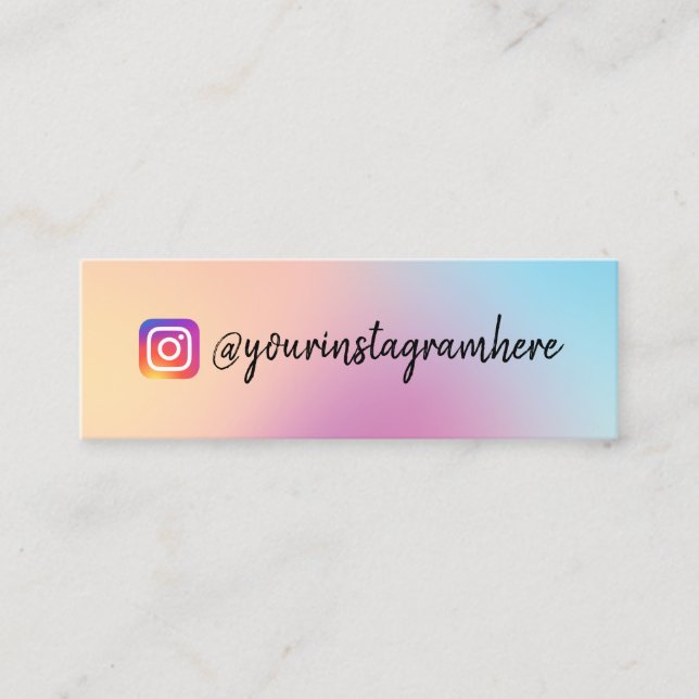 Colour Shift Holographic Mini Business Card (Front)
