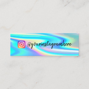 Colour Shift Holographic Mini Business Card