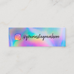 Colour Shift Holographic Mini Business Card