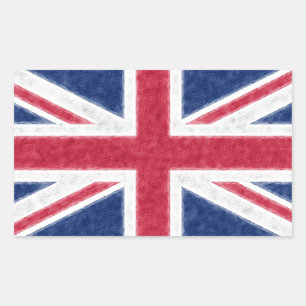 Colour Sketch Effect UK Flag Union Jack Sticker