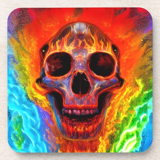 Colour Skull Coaster (Front)