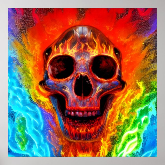 Colour Skull Poster (Front)