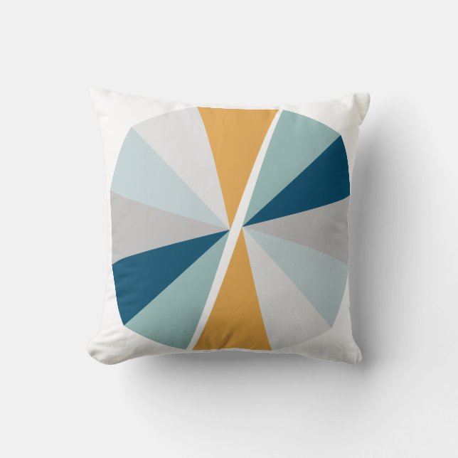 Colour Slices Throw Pillow (Front)