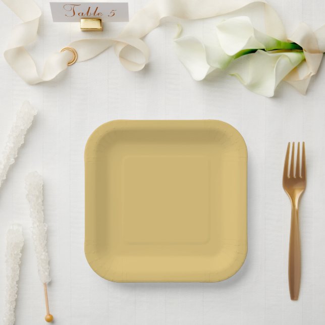 Colour Solid Brass Paper Plate (Wedding)
