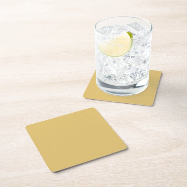 Colour Solid Brass Square Paper Coaster (Insitu)