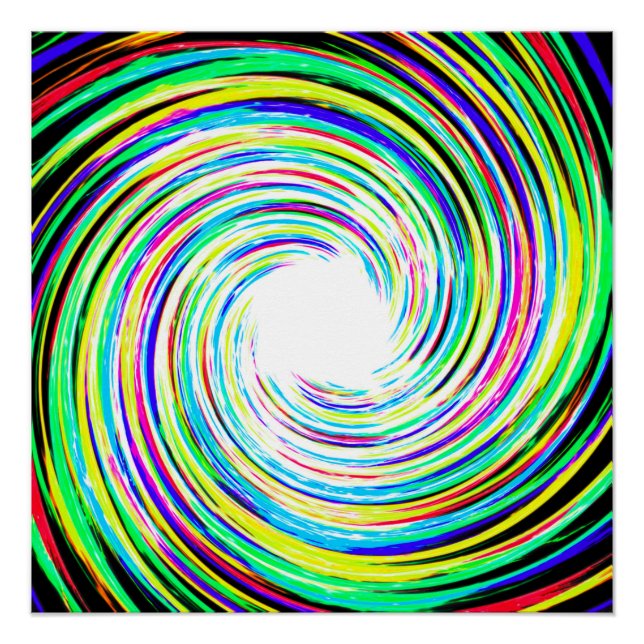 Colour Spark Swirl Perfect Poster (Front)