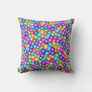 Colour sparkle cubes pillow