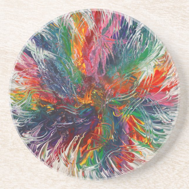 Colour Spectrum Pinwheel Coaster (Front)