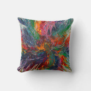 Colour Spectrum Pinwheel Throw Pillow