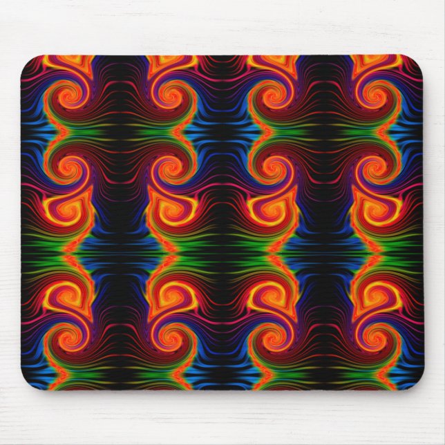 Colour Spectrum Swirl Mousepad (Front)