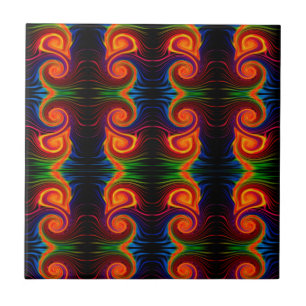 Colour Spectrum Swirl Tile