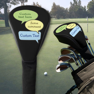 Colour Speech Bubbles Golf Head Cover