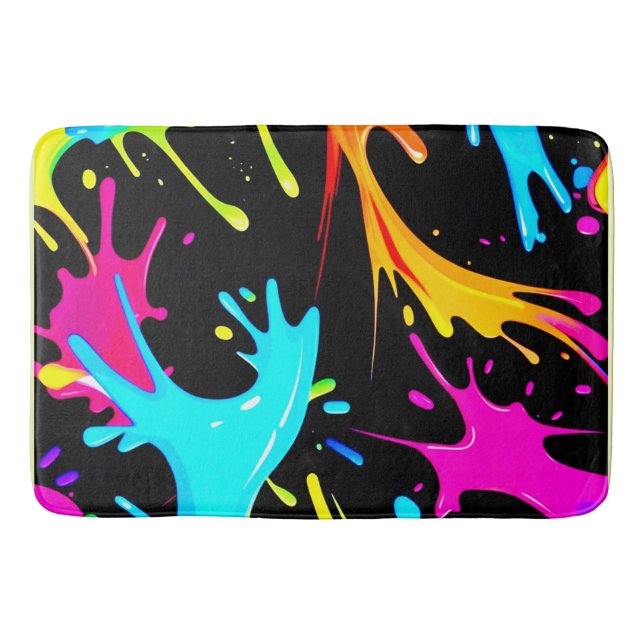 Colour Splash: Abstract Art Bath Mat (Front)