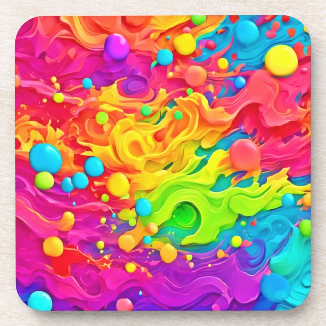  Colour Splash Backdrop Coaster (Front)