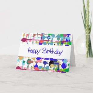 Colour Splash Birthday Card (Large Print)