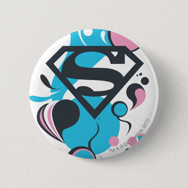 Colour Splash Blue 2 Inch Round Button (Front)