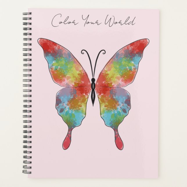 Colour Splash Butterfly Planner (Front)